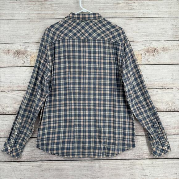 Rails Wyatt Plaid Button Down Shirt Mens Large Blue White Coral Long Sleeve - Picture 2 of 12